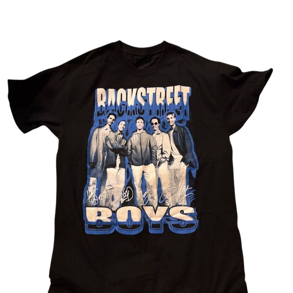 BSB Backstreet Boys Graphic T-Shirt Black Unisex M Music Vintage Tee